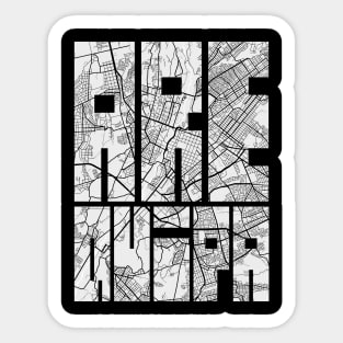 Arequipa, Peru City Map Typography - Light Sticker